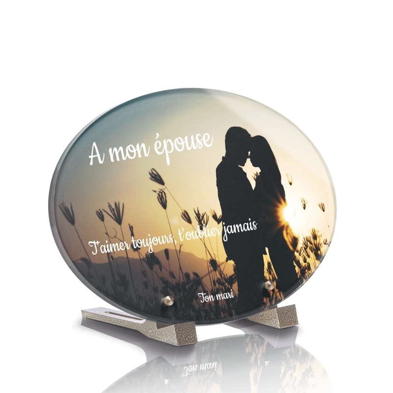 Plaque Funéraire Ovale Amour Couple Plaque Funéraire Ovale Amour Couple