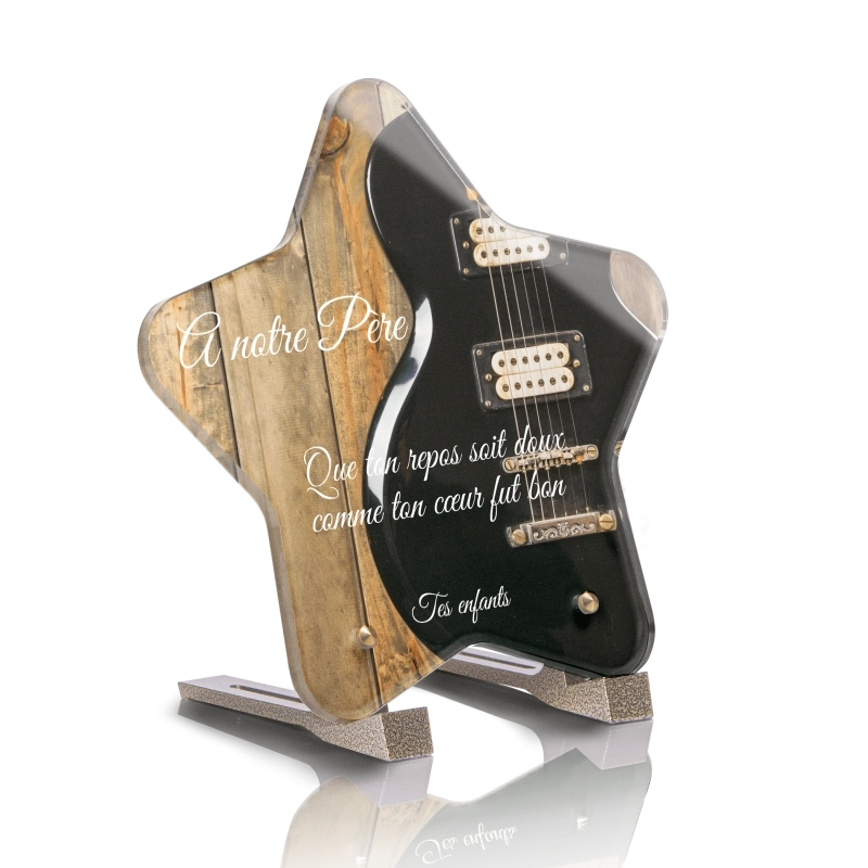 Plaque Funéraire Etoile Guitare 2 Plaque Funéraire Etoile Guitare 2