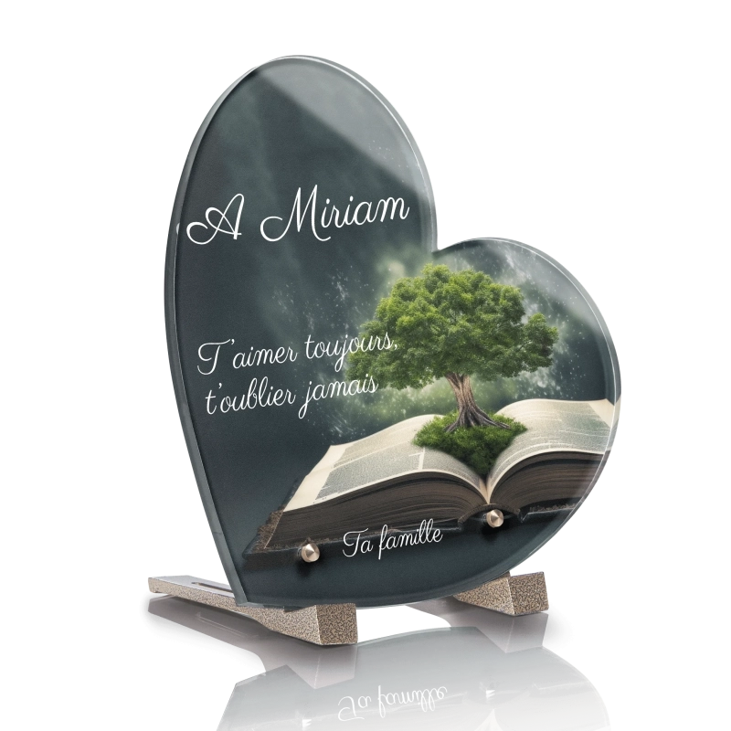Plaque Funéraire Coeur Livre Bonsai Plaque Funéraire Coeur Livre Bonsai