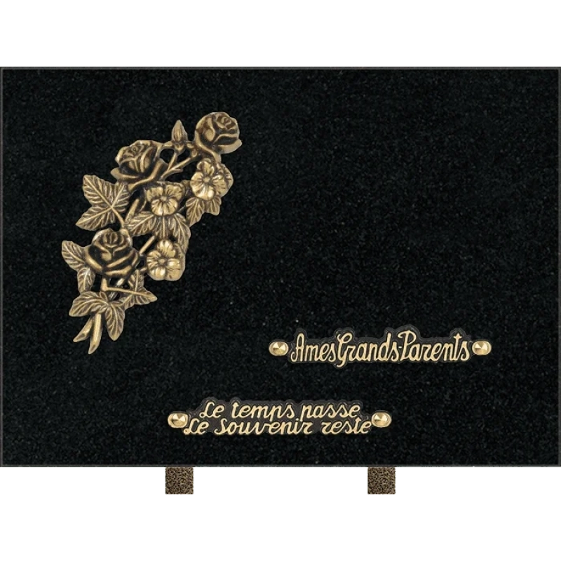 Plaque funéraire Palmette Roses 35x25cm (grand) Plaque funéraire Palmette Roses 35x25cm (grand)