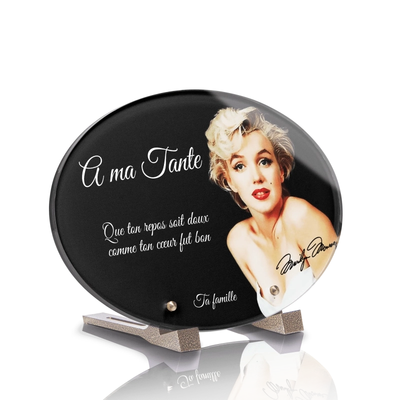 Plaque Funéraire Ovale Marilyn Monroe Plaque Funéraire Ovale Marilyn Monroe