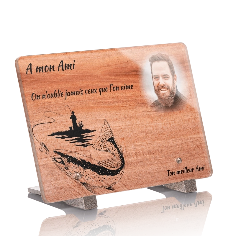Plaque Funéraire Bois Poirier Pêche 2 Plaque Funéraire Bois Poirier Pêche 2