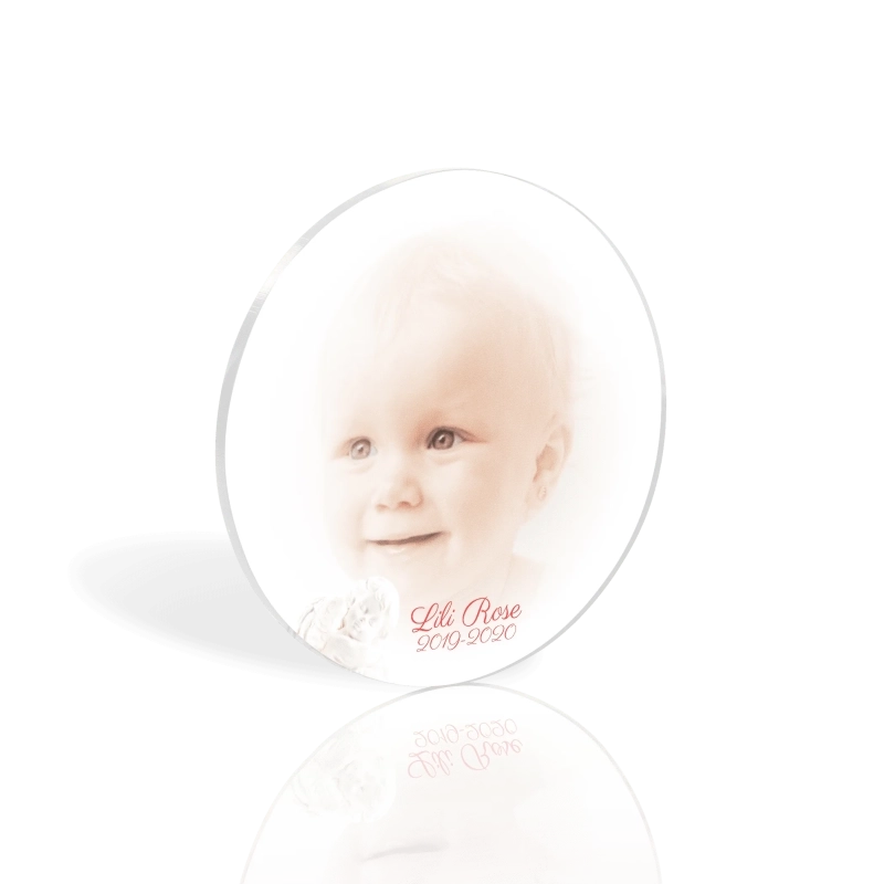 Médaillon Funéraire Rond Bébé Ange Médaillon Funéraire Rond Bébé Ange