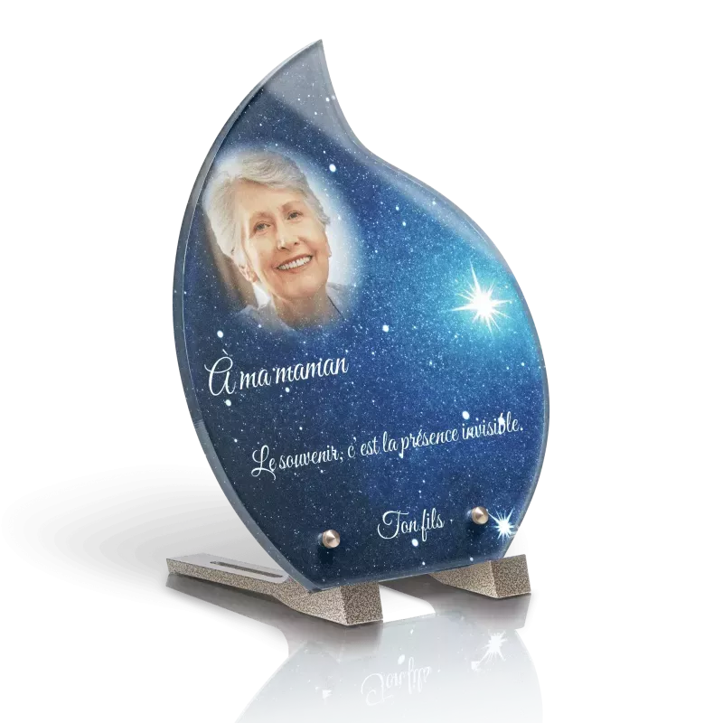 Plaque Funéraire Goutte Ciel Etoilé Eclairé