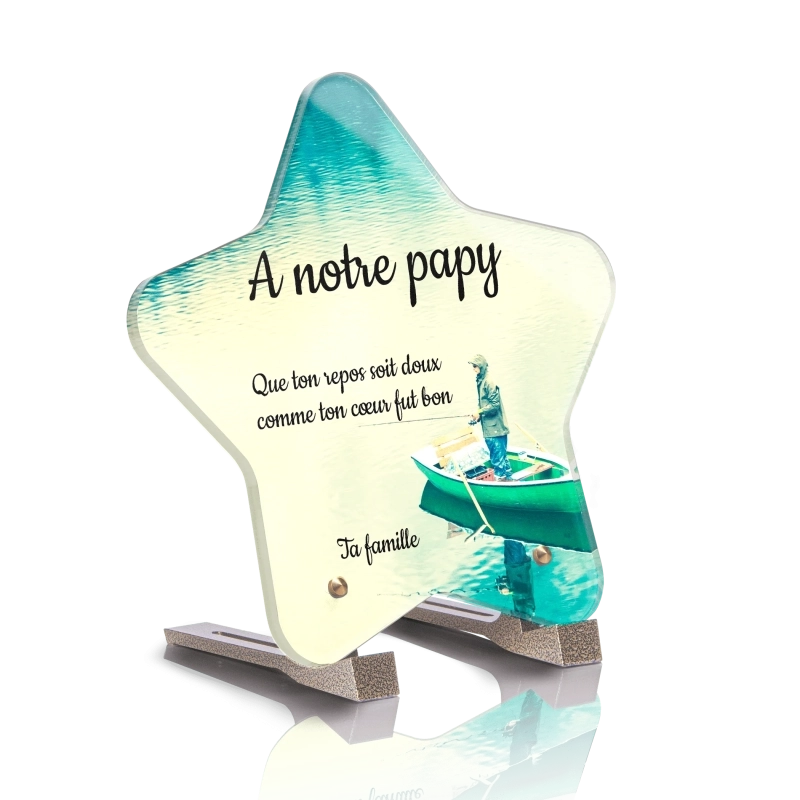 Plaque Funéraire Etoile Pêche Lac Plaque Funéraire Etoile Pêche Lac