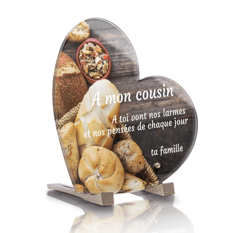 Plaque Funéraire Coeur Boulangerie
