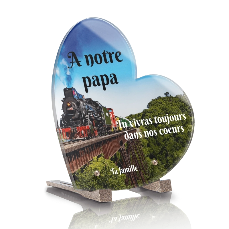 Plaque Funéraire Coeur Train 3 Plaque Funéraire Coeur Train 3