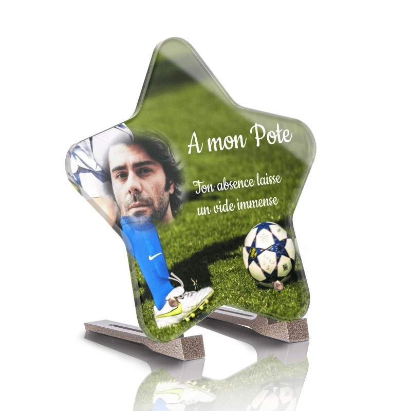 Plaque Funéraire Etoile Foot 2