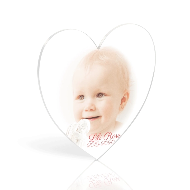 Médaillon Funéraire Coeur Bébé Ange