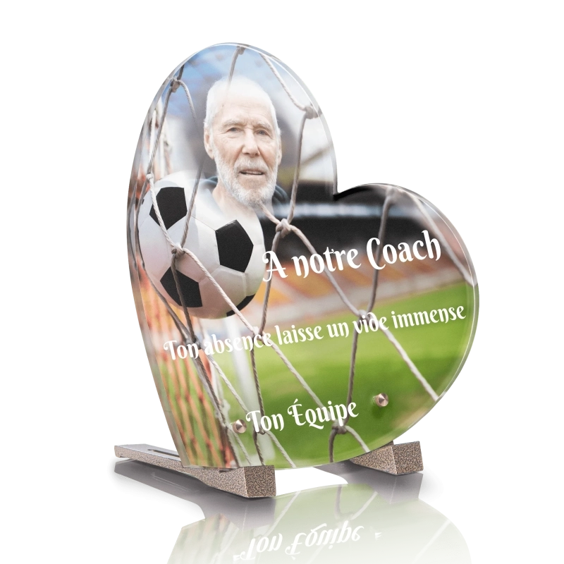 Plaque Funéraire Coeur Football Plaque Funéraire Coeur Football