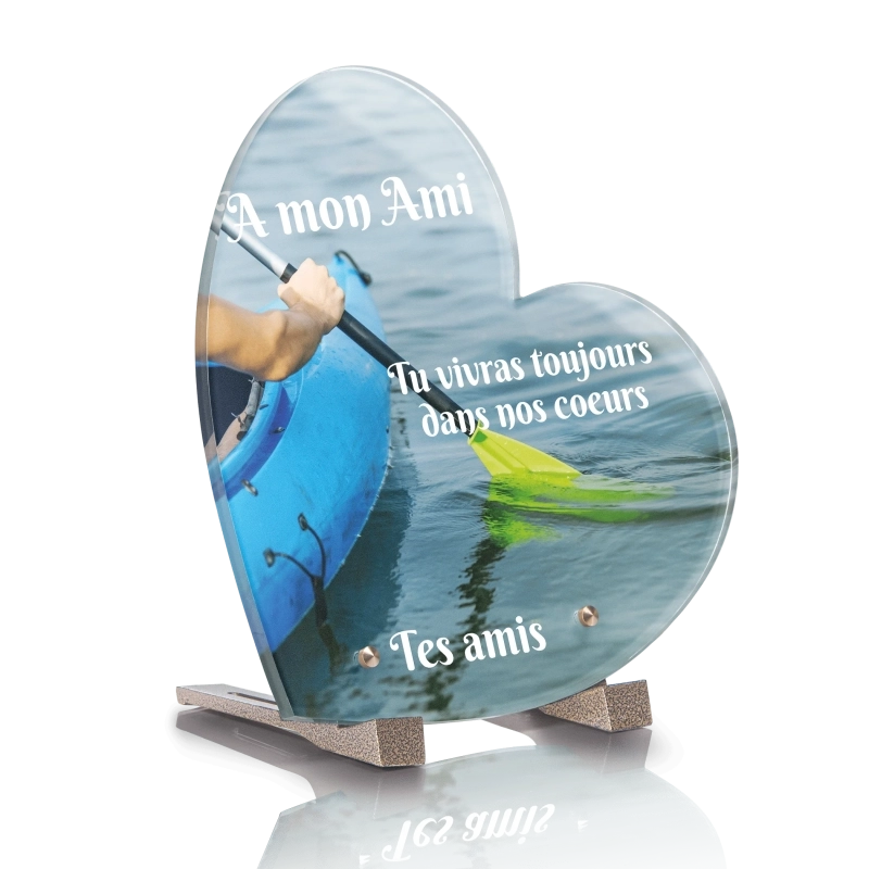 Plaque Funéraire Coeur Canoë Plaque Funéraire Coeur Canoë
