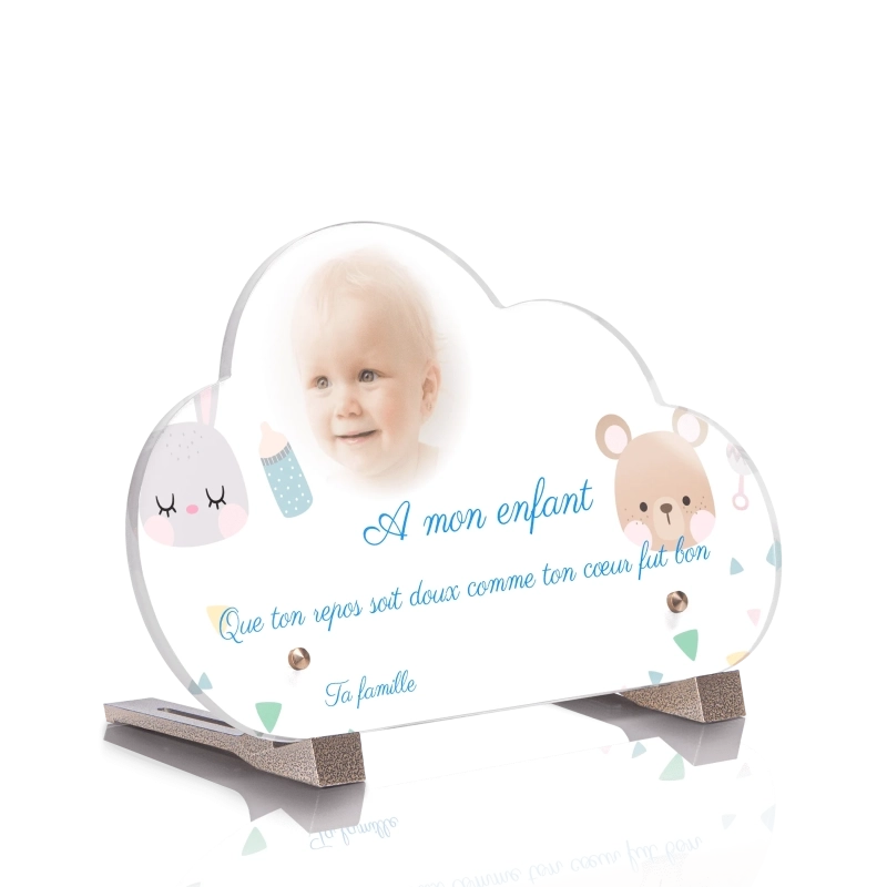 Plaque Funéraire Nuage Bébé Ours Plaque Funéraire Nuage Bébé Ours