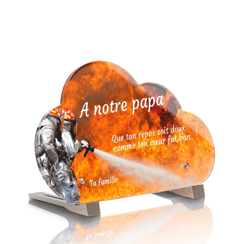 Plaque Funéraire Nuage Pompier Plaque Funéraire Nuage Pompier