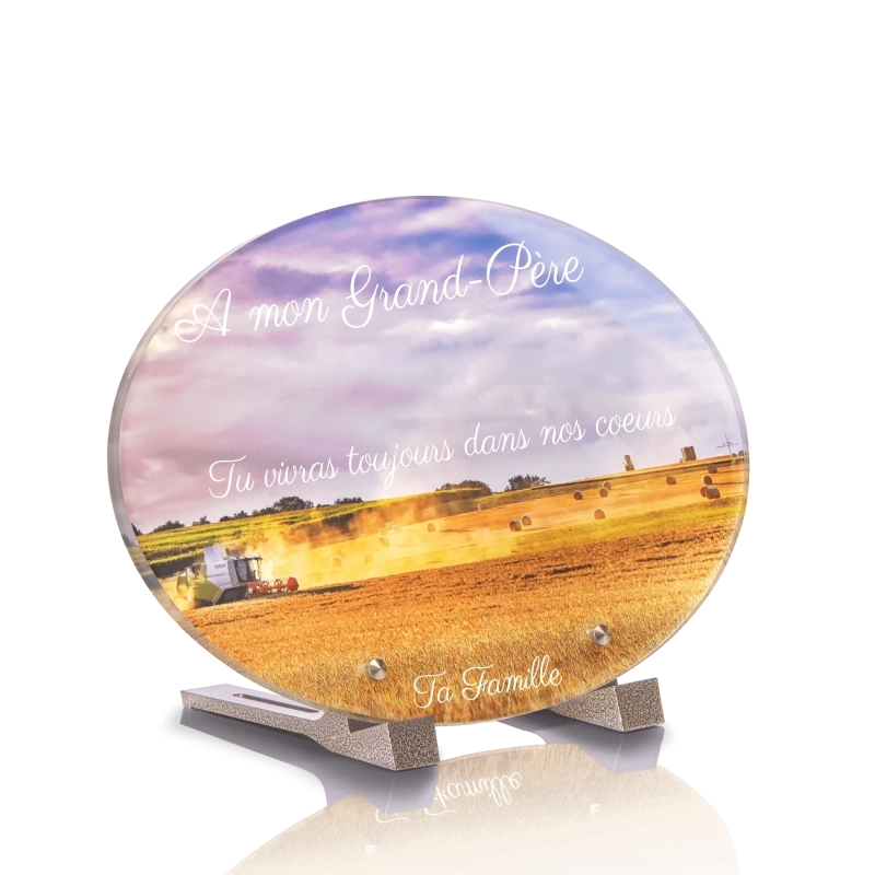 Plaque Tombale Tracteur Ovale Plaque Tombale Tracteur Ovale