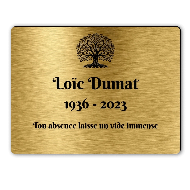 Plaque Funéraire Rectangle Gravée Arbre de vie Plaque Funéraire Rectangle Gravée Arbre de vie