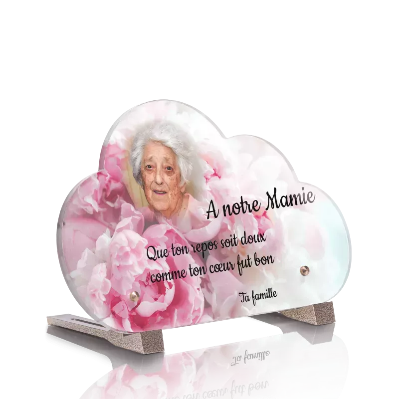Plaque Funéraire Nuage Pivoine Plaque Funéraire Nuage Pivoine