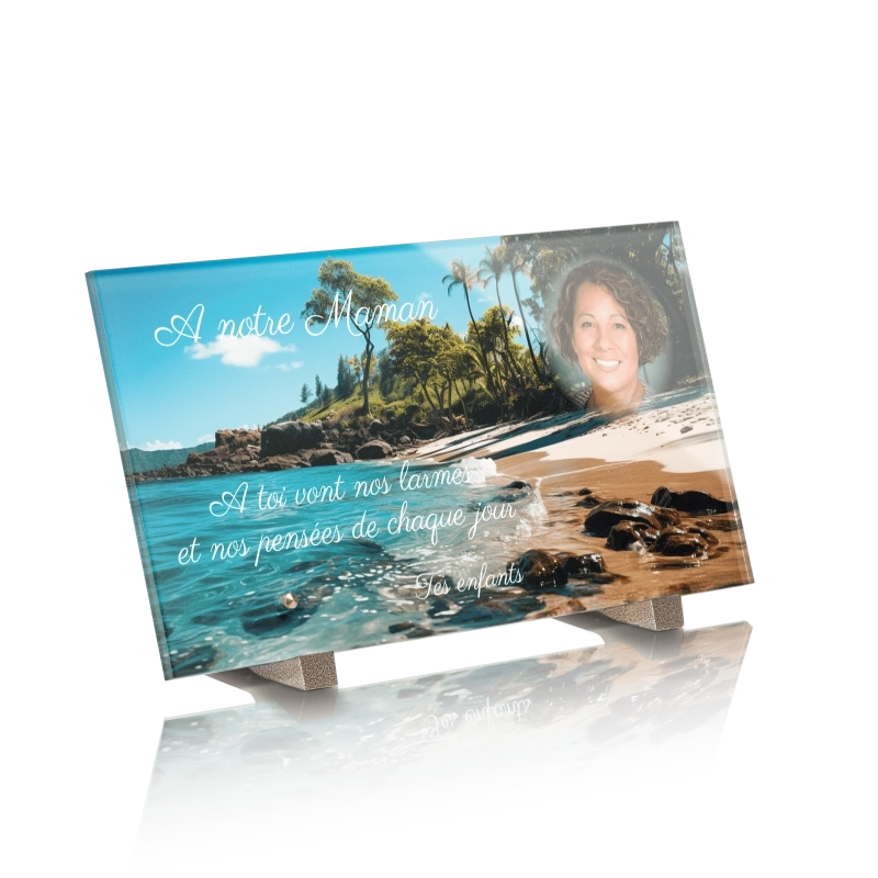 Plaque Funéraire Panoramique Plage Tropical Plaque Funéraire Panoramique Plage Tropical