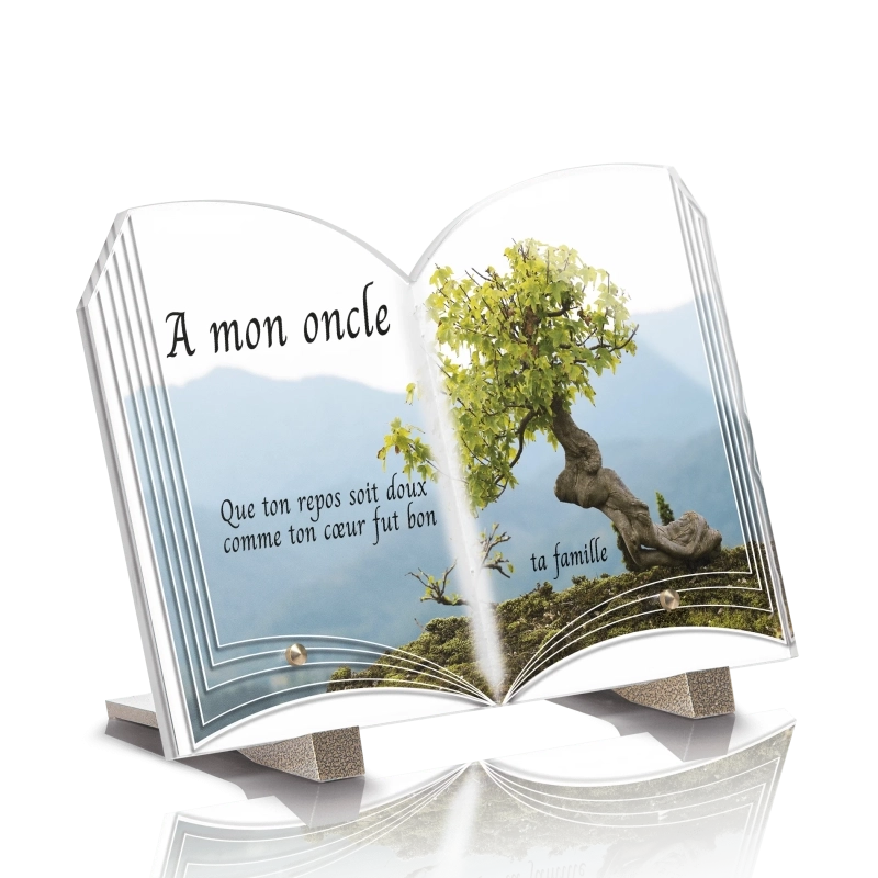 Plaque pour tombe Livre Bonzai Plaque pour tombe Livre Bonzai