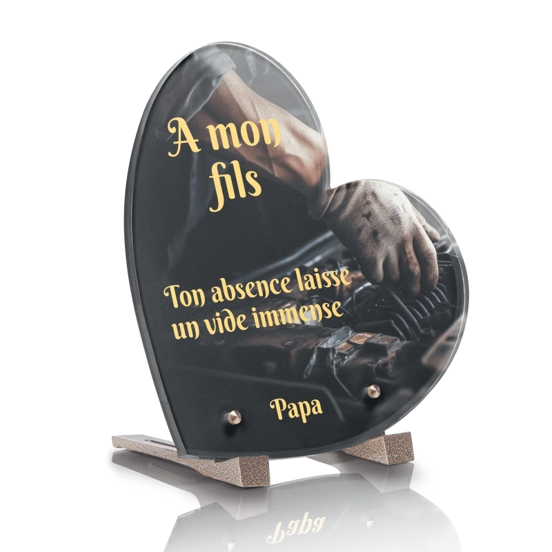 Plaque Funéraire Coeur Mécanicien Plaque Funéraire Coeur Mécanicien