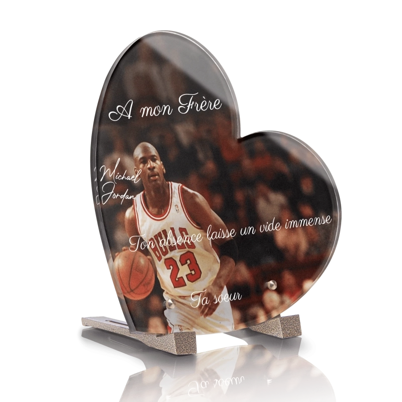 Plaque pour Tombe Coeur Michael Jordan Plaque pour Tombe Coeur Michael Jordan
