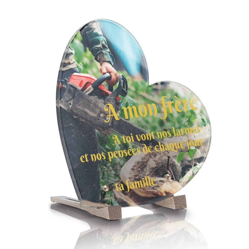Plaque Funéraire Coeur Bucheron Plaque Funéraire Coeur Bucheron