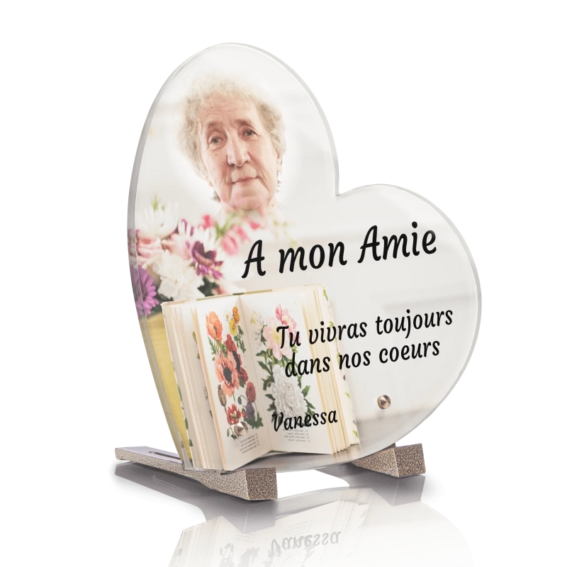 Plaque Funéraire Coeur Livre 3 Plaque Funéraire Coeur Livre 3