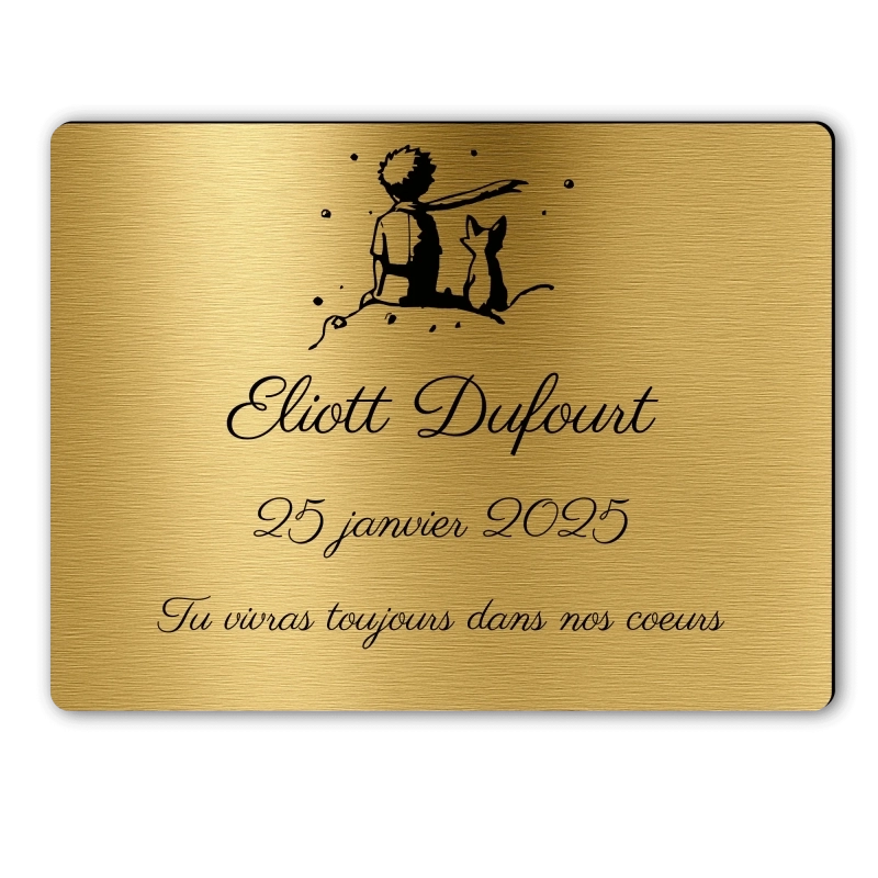 Plaque Funéraire Rectangle Gravée Le petit prince Plaque Funéraire Rectangle Gravée Le petit prince