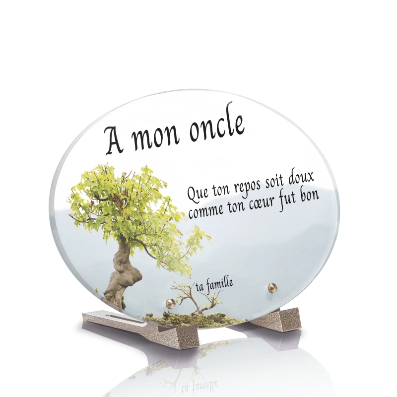 Plaque pour tombe Ovale Bonzai