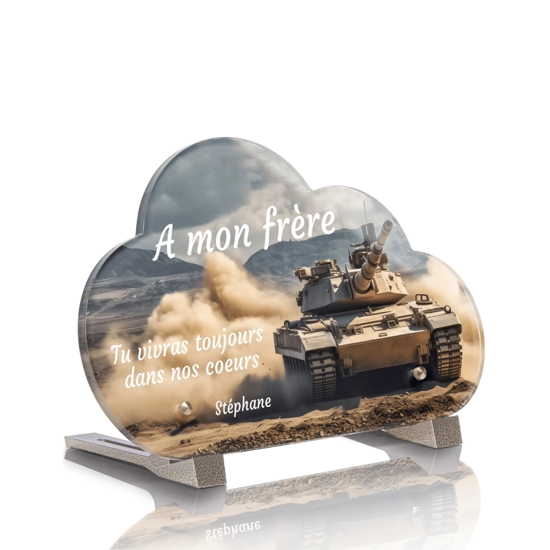 Plaque Funéraire Nuage Char Tank Plaque Funéraire Nuage Char Tank