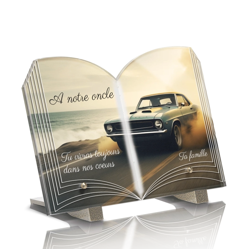 Plaque Funéraire Livre Voiture Américaine Plaque Funéraire Livre Voiture Américaine