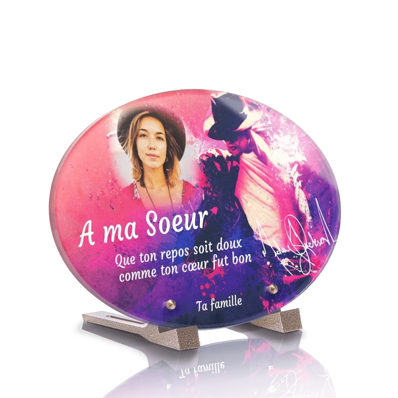 Plaque Funéraire Ovale Michael Jackson Plaque Funéraire Ovale Michael Jackson