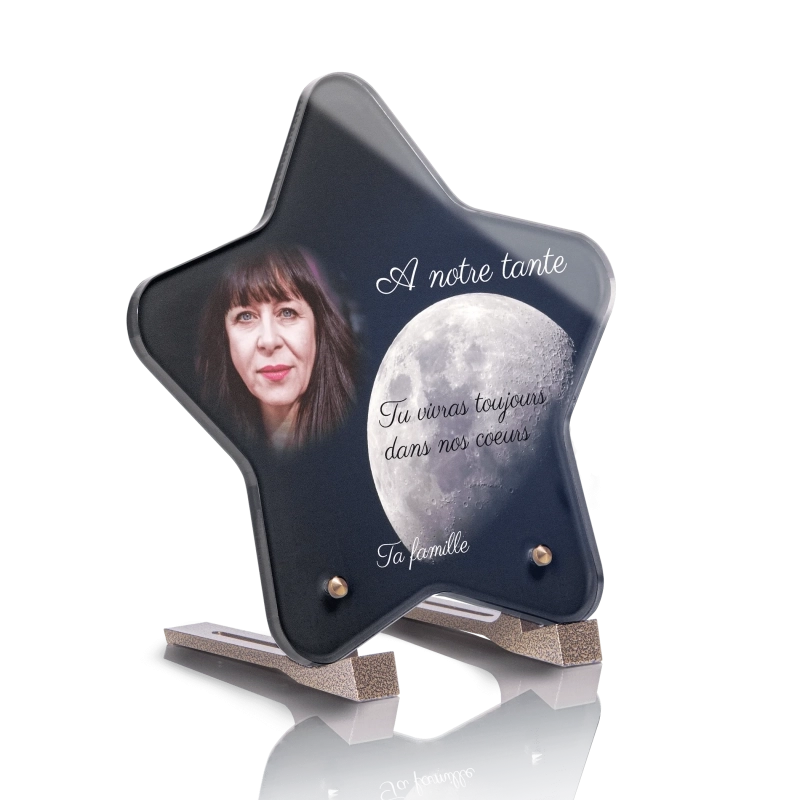 Plaque Funéraire Originale Etoile Lune Plaque Funéraire Originale Etoile Lune