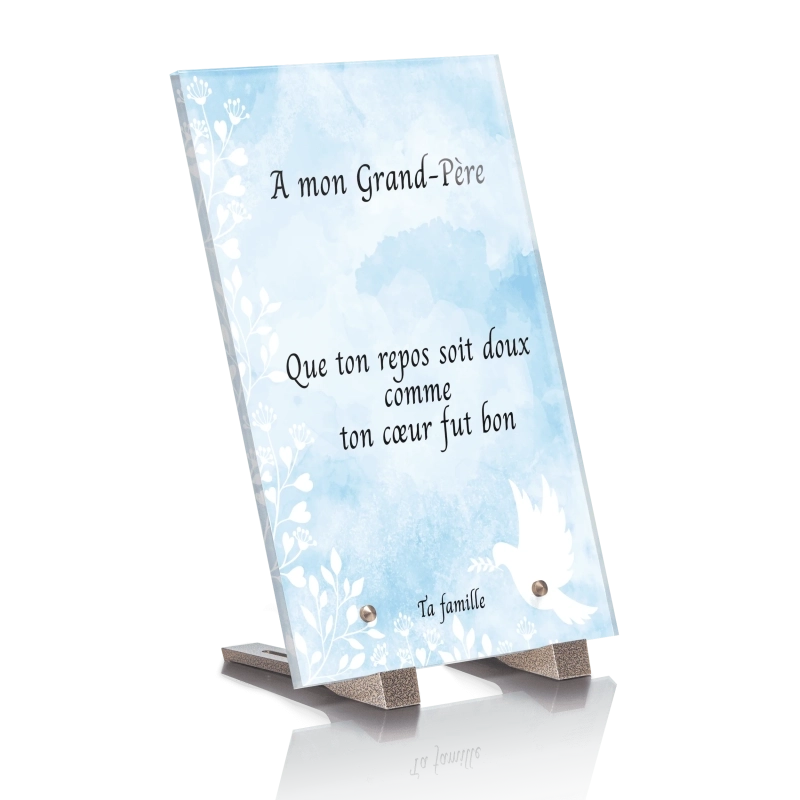 Plaque Funéraire Verticale Oiseau Aquarelle Colombe Plaque Funéraire Verticale Oiseau Aquarelle Colombe