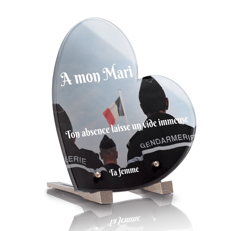 Plaque Funéraire Coeur Gendarme Plaque Funéraire Coeur Gendarme