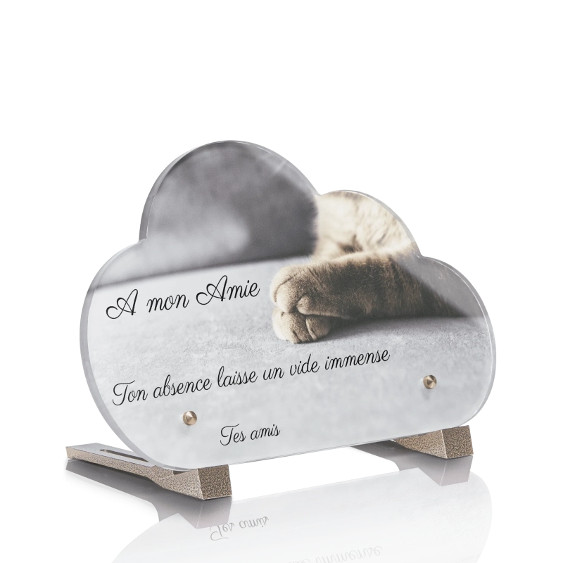 Plaque Funéraire Nuage Chat