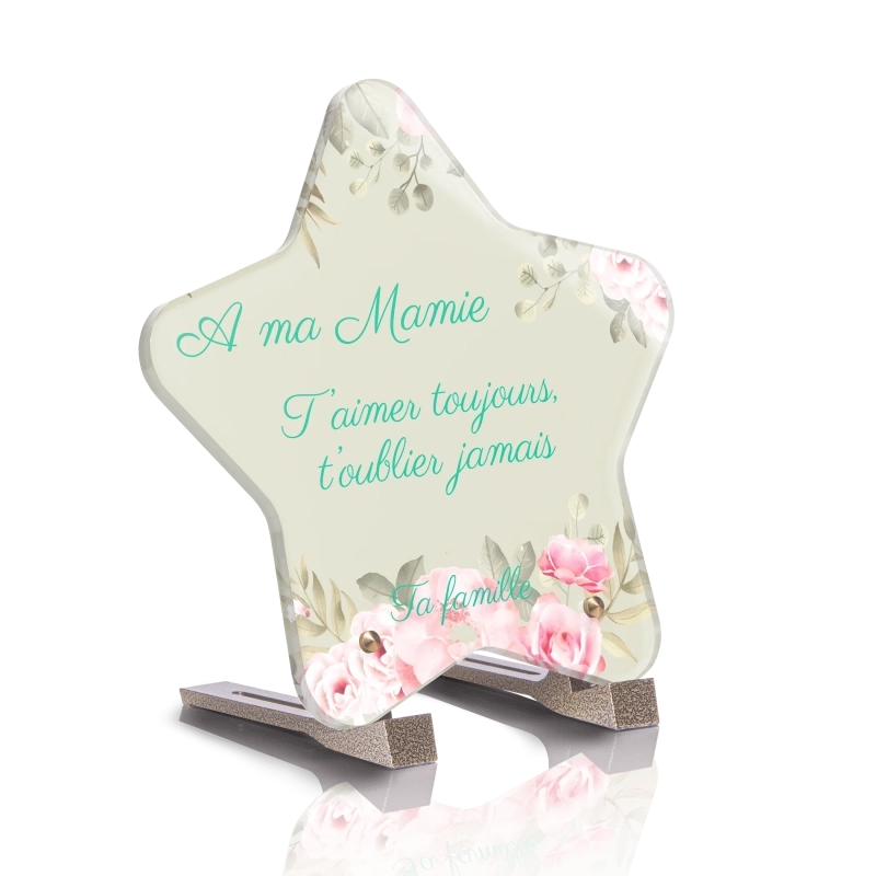 Plaque Funéraire Etoile Cadre Fleurs Vert Plaque Funéraire Etoile Cadre Fleurs Vert