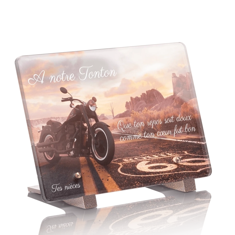 Plaque Funéraire Moto Harley